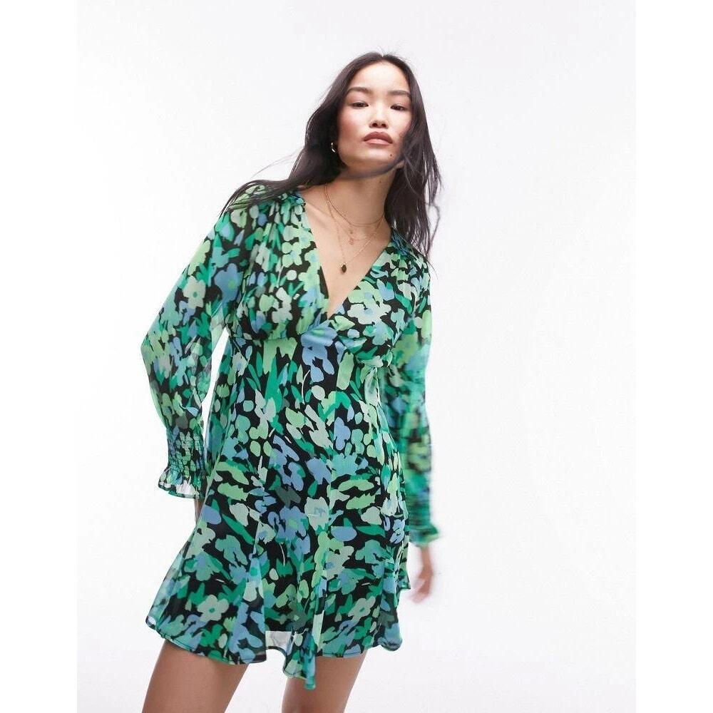 Topshop Godnet Mini Floral Dress